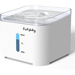 Cat Drinking Water Fountain, LED Automatic Pet Water Dispenser with Water Level